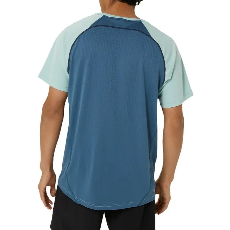Asics T Shirts Men Green/Blue-3