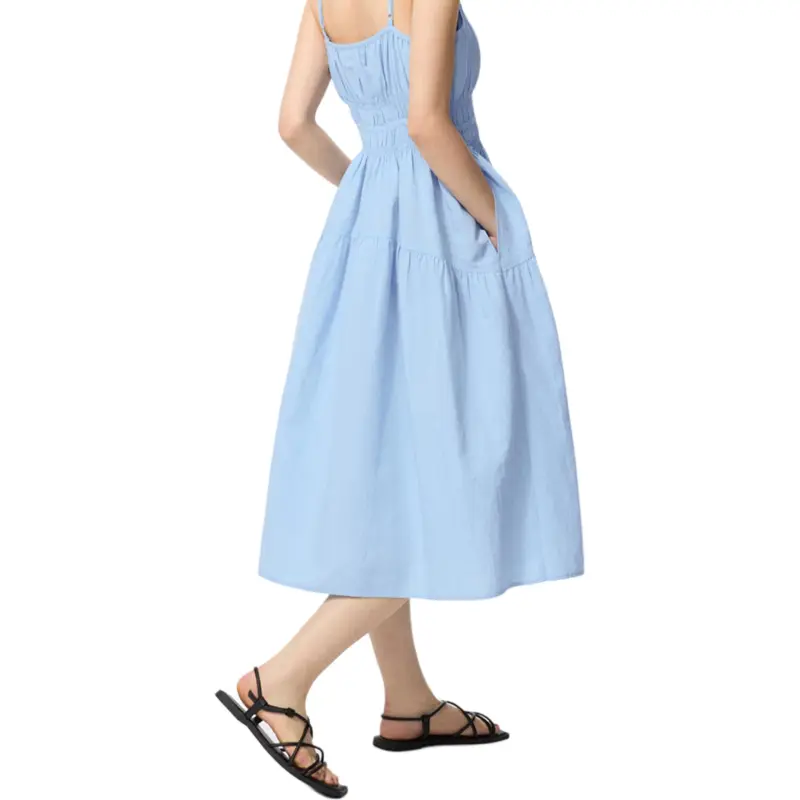 UNIQLO Slip Dresses Women's Aqua Blue-2