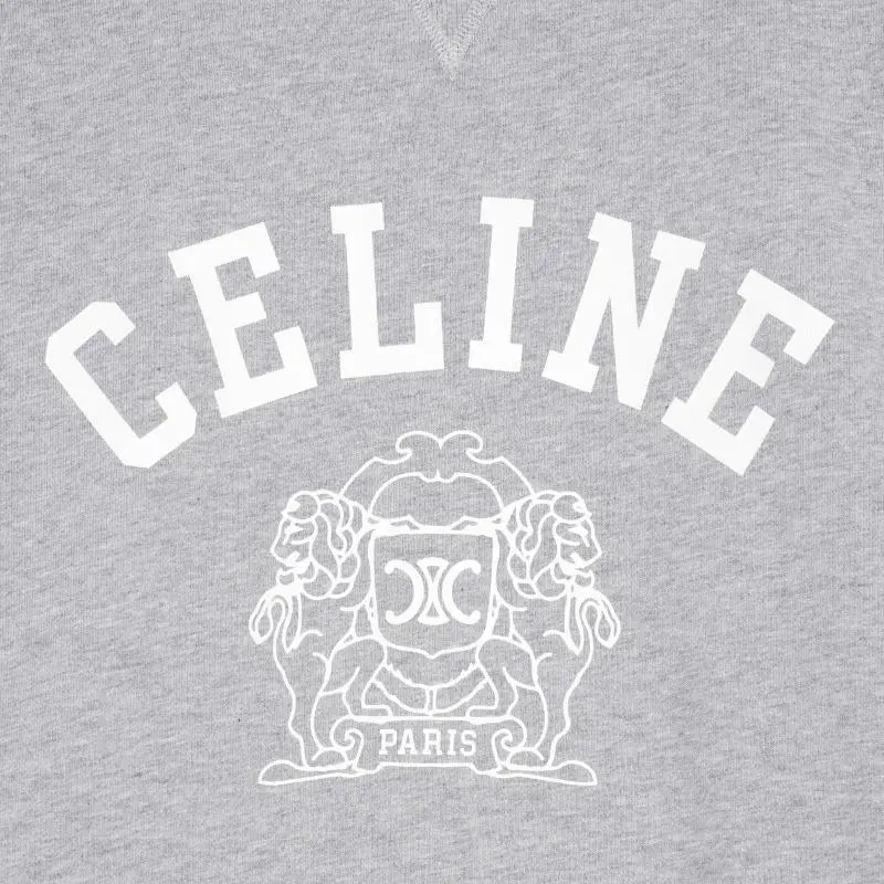 CELINE SS25 Sweatshirt Women's Gray White-2