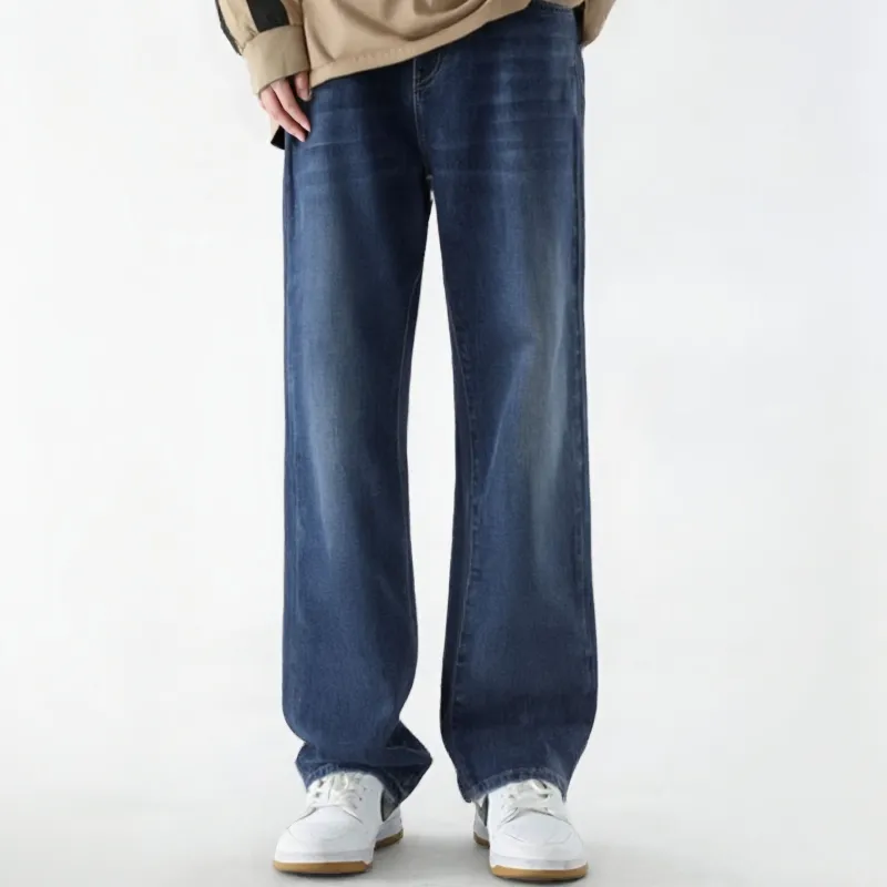 HLA The Mountain Is Not In The High Series Jeans Men's Denim Blue Transition Color-2