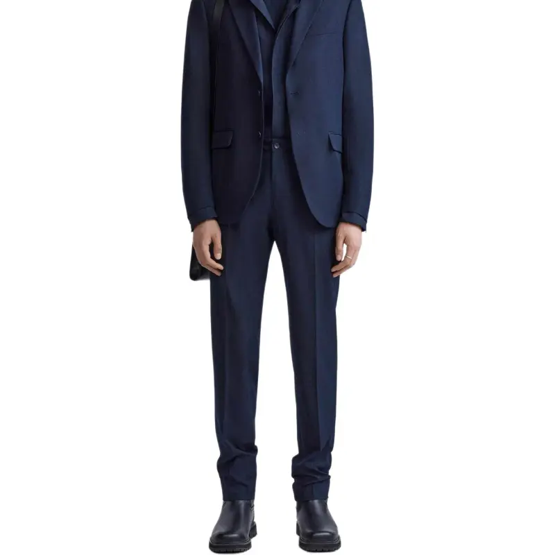 ZARA Suit Trouser Men's Dark Blue-3