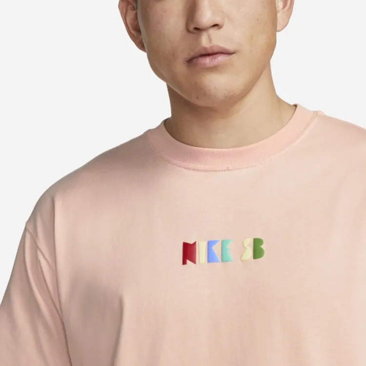 Nike T Shirts Men Orange Pink-3