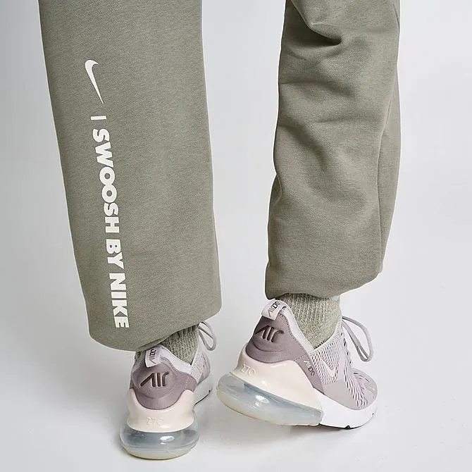 Nike Swoosh Knitted Sports Pants Women's Dark Gray Mud-4