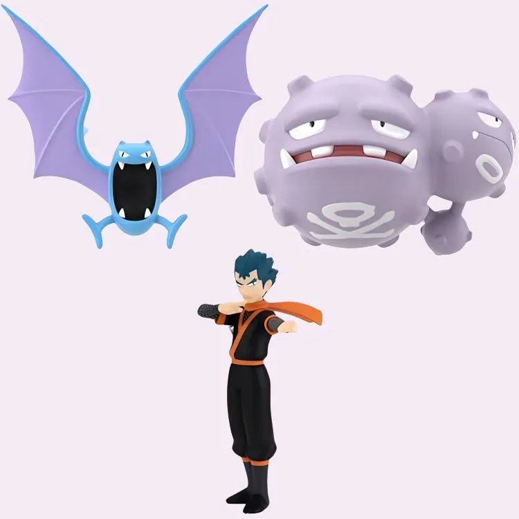BANDAI Pokémon Aojie Big Mouth Bat Double Sludge Set Hobby Model-3