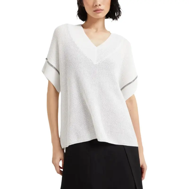 Brunello Cucinelli English Rib Knit T Shirt-1