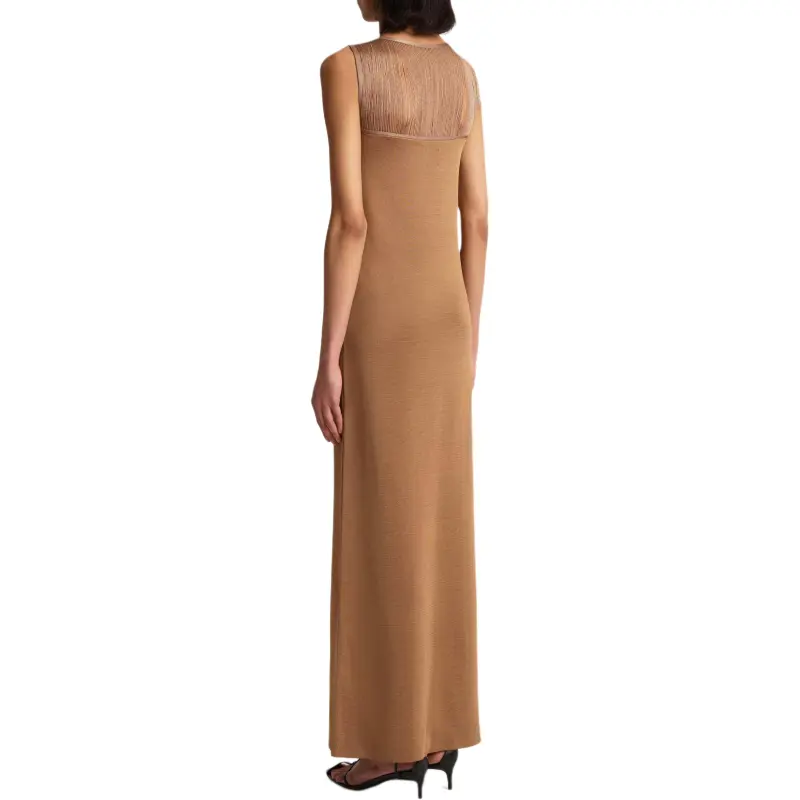 KHAITE SS25 Ruslan Dress Sleeveless Dress Women's Almond/Almond-2
