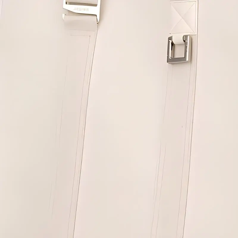 Jacquemus Cotton Messenger Bag, One Shoulder Handbag Men's White-4