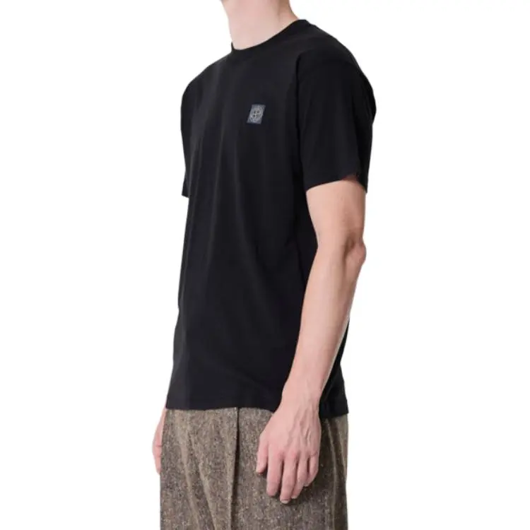 STONE ISLAND Organic Cotton Fissato Effect T shirt-3