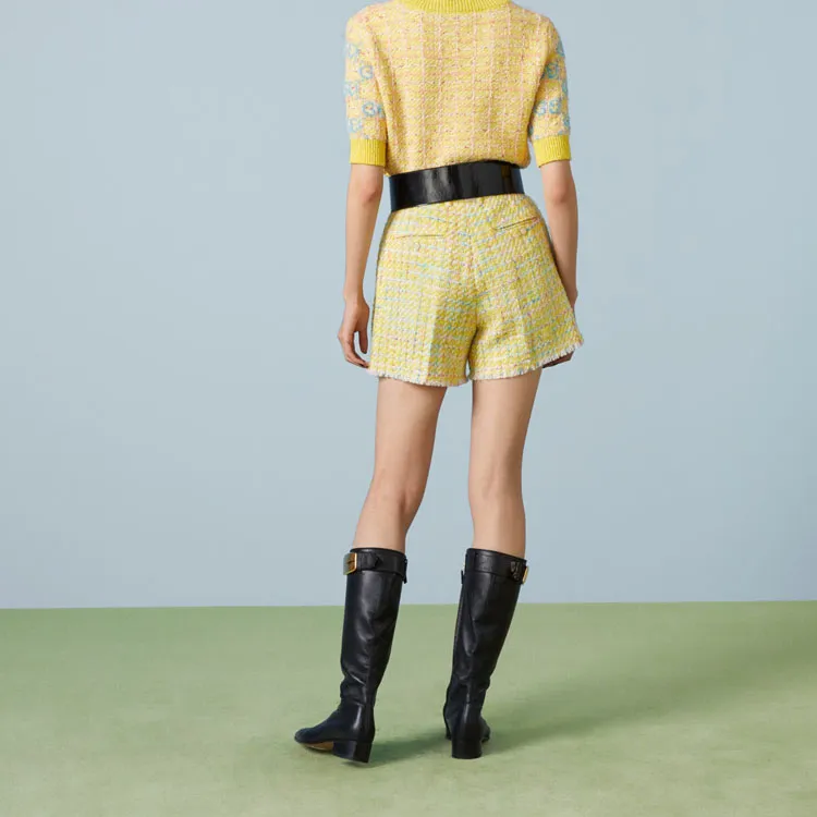 GUCCI Casual Shorts Women's Yellow-3