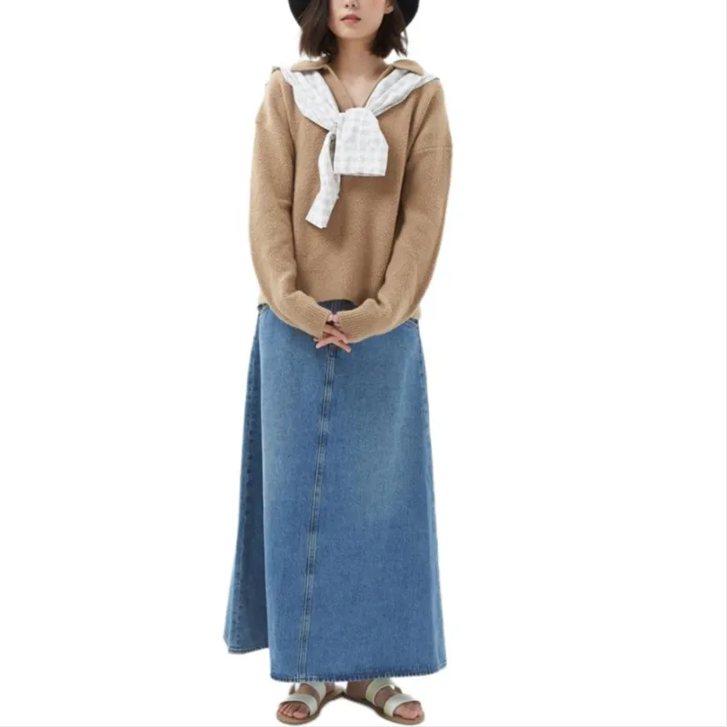GAP Denim Long Skirt Women's Medium Indigo-1