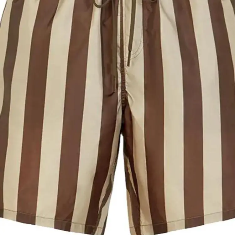 FENDI Pequin Stripe Swim Short-4