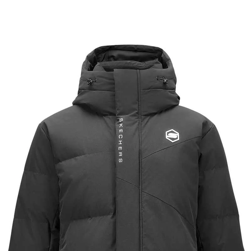 Skechers Comfort Sports Series Down Jacket Men's Carbon Black-2