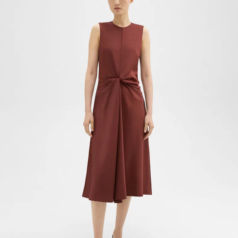 THEORY Sleeveless Dress Women's Sunset Red Brown-1