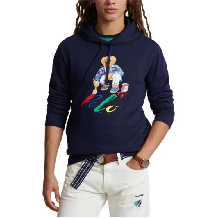 Polo Ralph Lauren Bear Printed Drawstring Hoodie-3