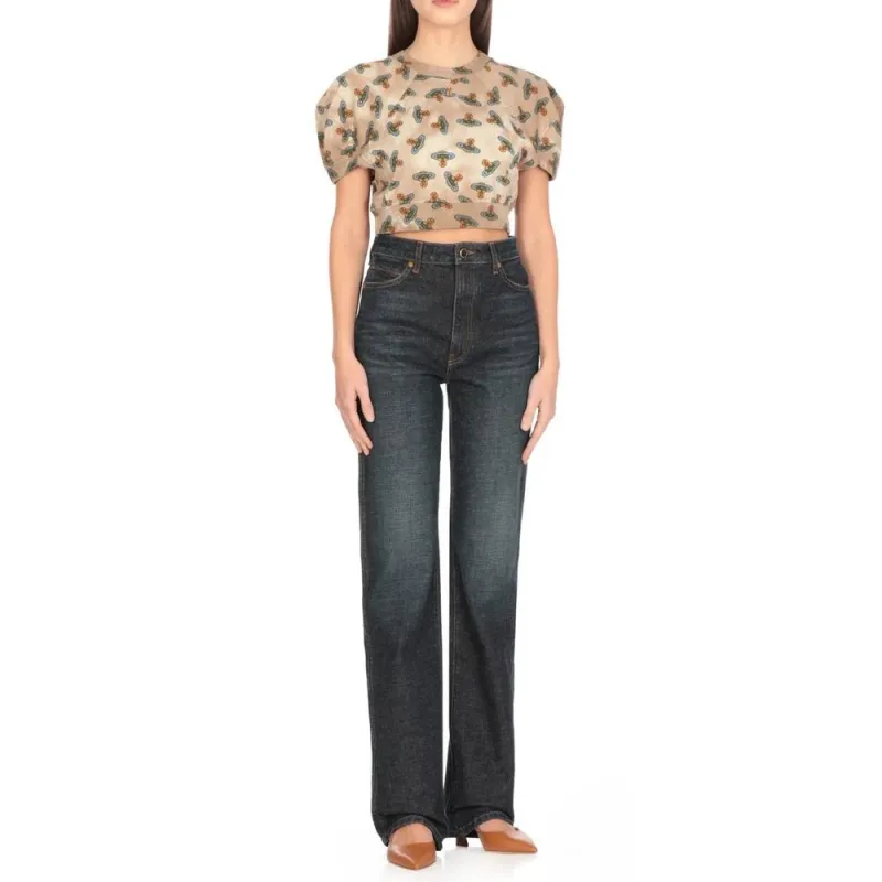 Vivienne Westwood Allover Orb Printed Cropped Football T Shirt-2