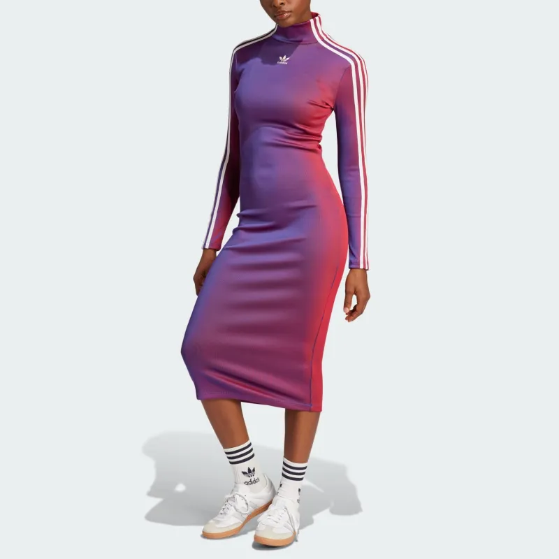 Adidas Originals Rasant Rib Long Sleeve Dress-3