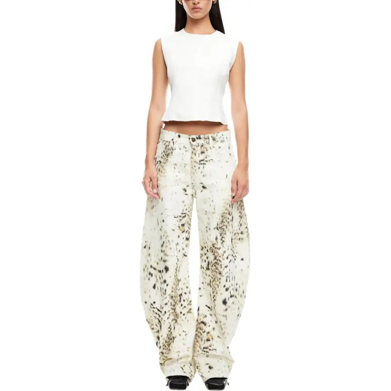Lioness HORSESHOE JEAN Jeans Women's Snow Leopard-2