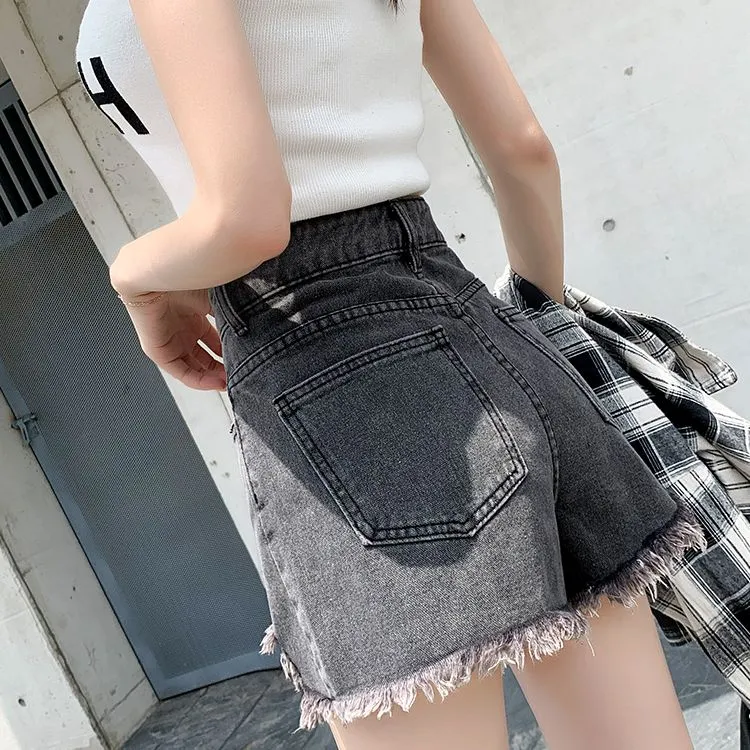Shuhao Bai Denim Shorts Women's Black-10