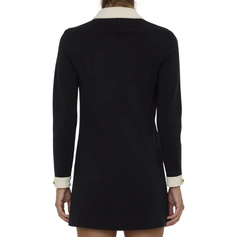 CELINE Mini Trapeze Dress In Wool Jersey-3