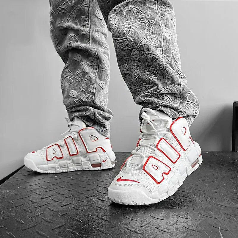 Nike Air More Uptempo 'White Varsity Red Outline' 2018/2021 GS-1