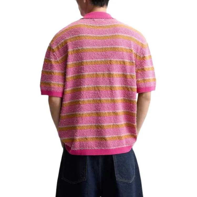 ZARA Polo Shirts Men Pink-4