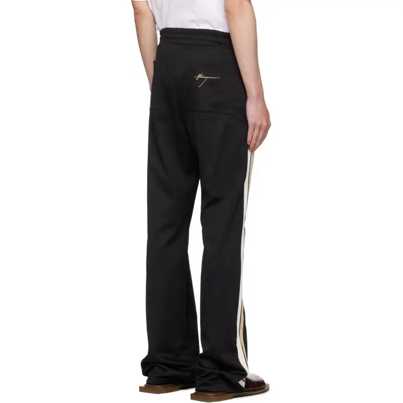 Ferragamo Logo Embroidered Striped Track Pants-4