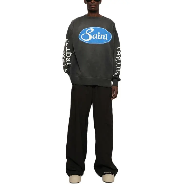 SAINT Mxxxxxx Logo print Cotton Sweatshirt-4