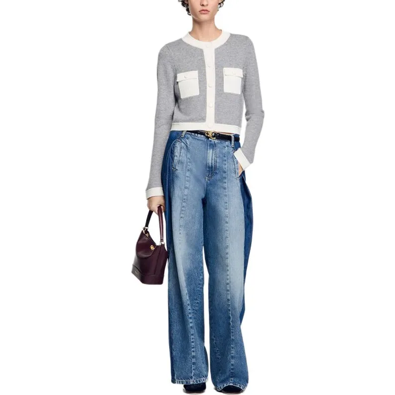 Sandro Two tone Cardigan-3