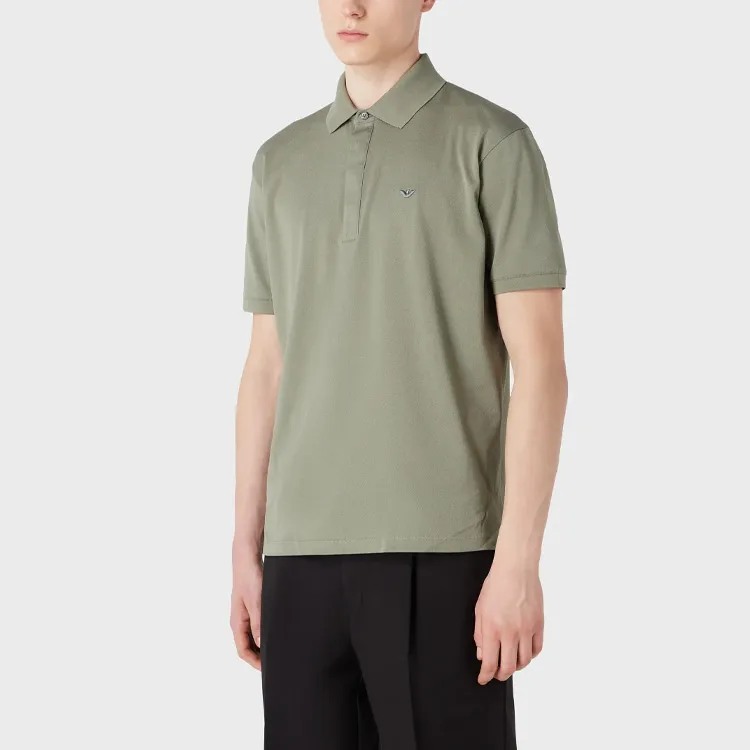 EMPORIO ARMANI Polo Shirts Men Gray Green-1