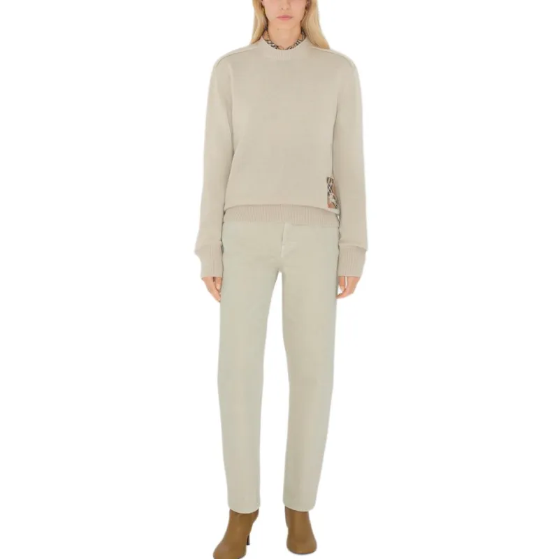 Burberry Checked Wool Jumper-1