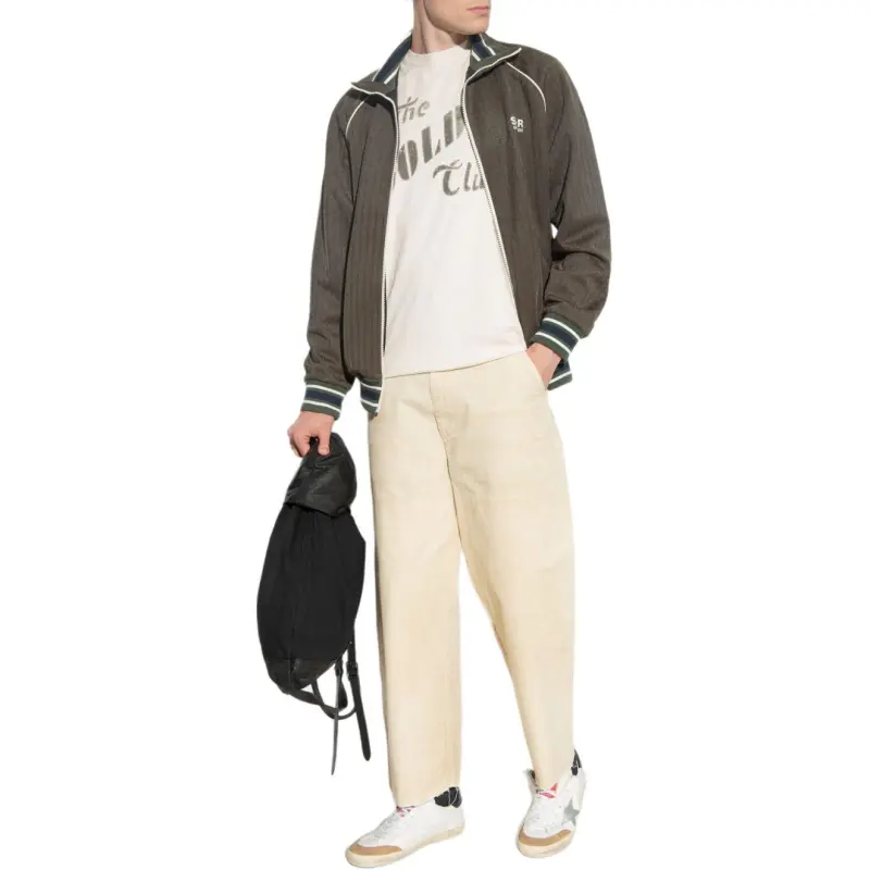 Golden Goose Logo Printed Zip Up Sweatshirt-4