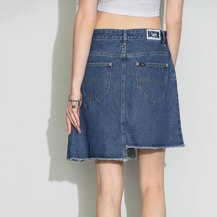 Lee Denim Short Skirts Women's Blue-3