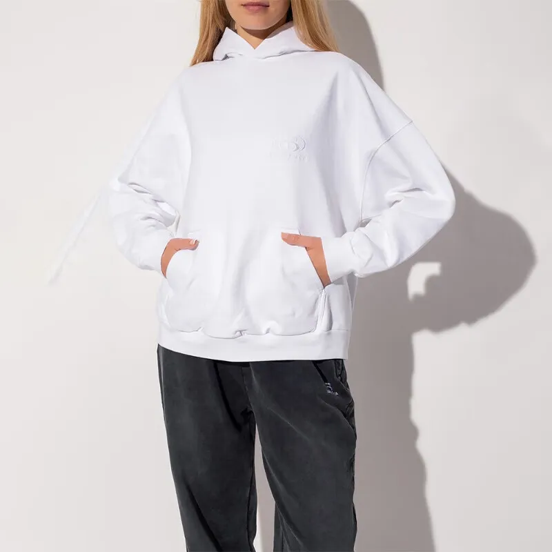Balenciaga Sweatshirt Loose Fit Style Women's White-2
