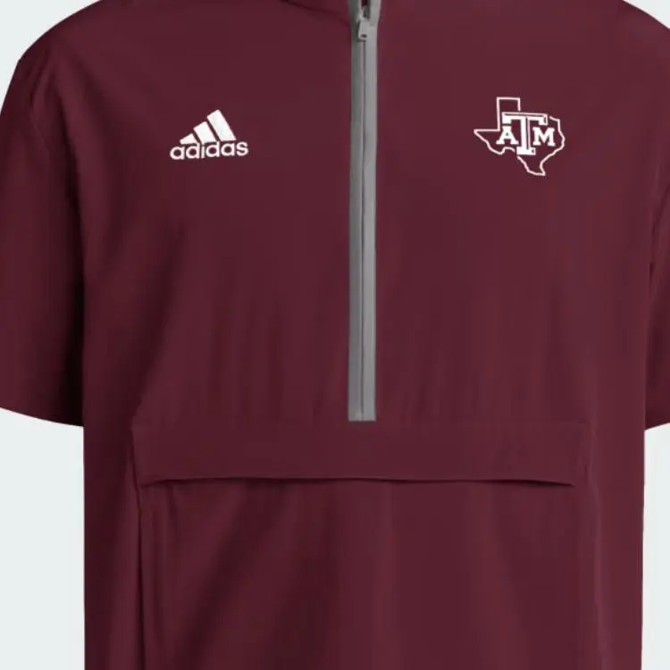 Adidas Free Shipping With AdiClub Texas A&M Aggies Long Sleeve 1/4 Zip Knit Jacket-2