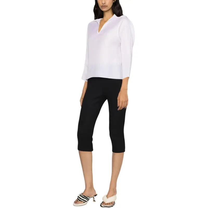 TORY BURCH V Neck Long Sleeved Blouse-5