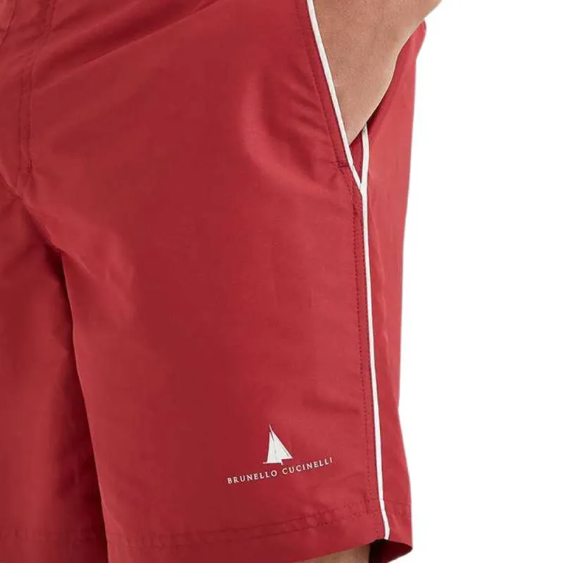 Brunello Cucinelli Logo print Swim Shorts-3