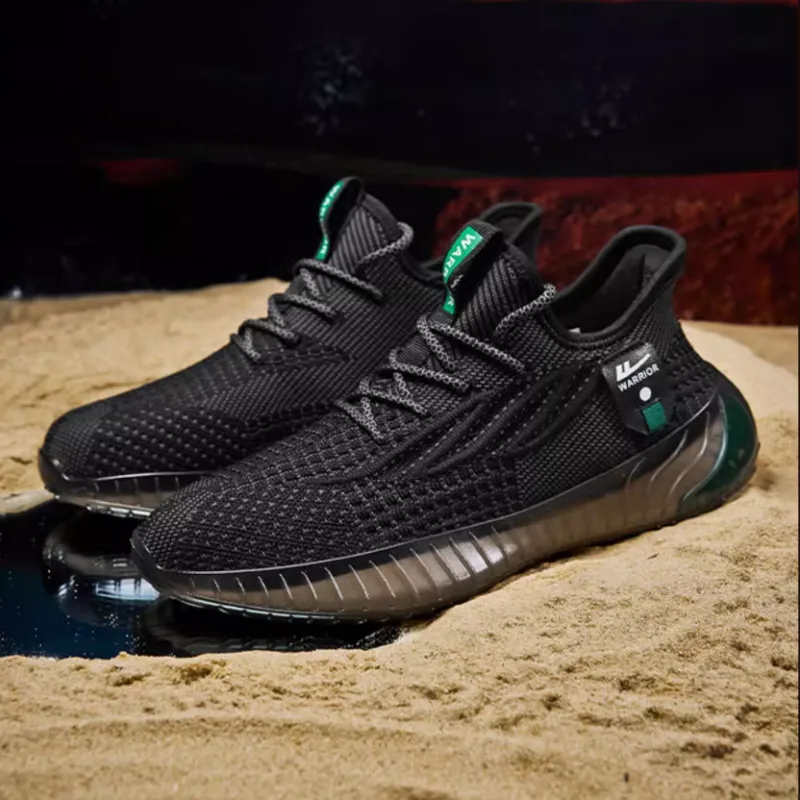 Warrior Abrasion Resistant Breathable Low Top Casual Shoes Men's Black Green-5