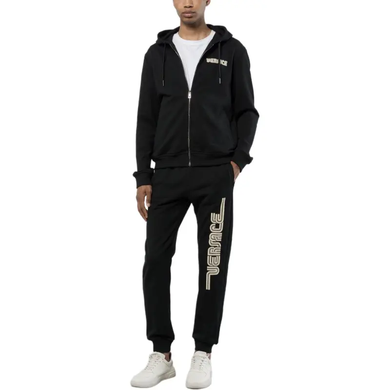 VERSACE Zip Up Drawstring Hoodie-4