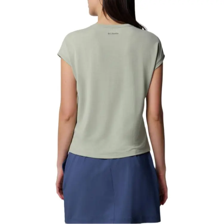 Columbia T Shirt Women's Gray Green-1