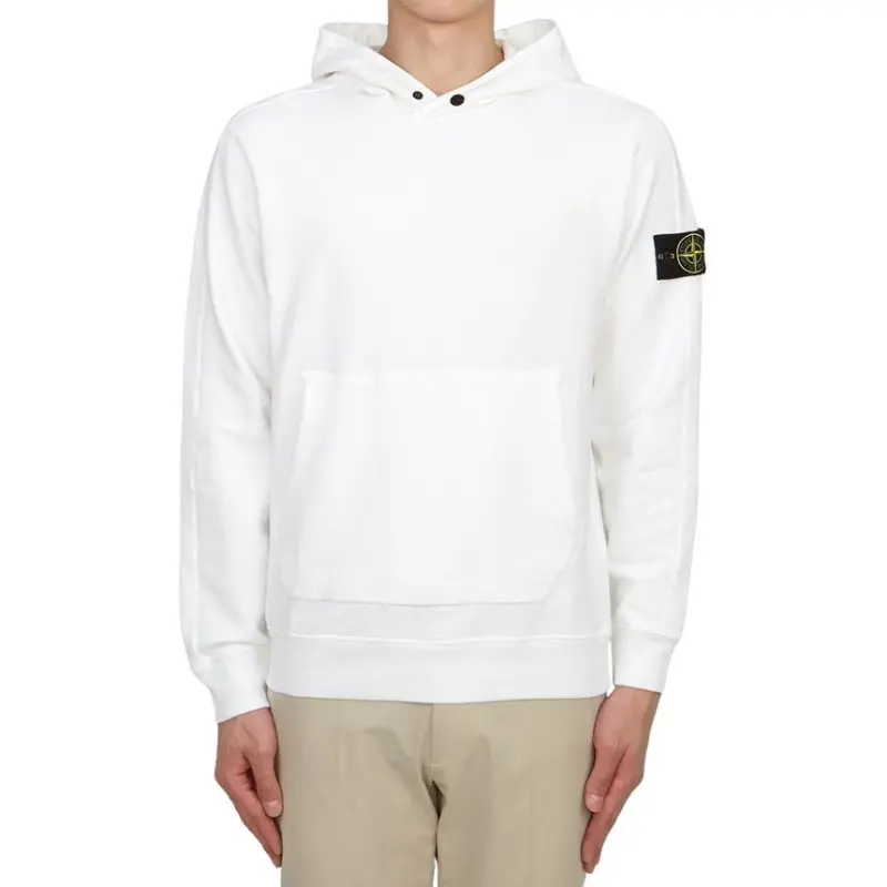 STONE ISLAND Logo Patch Long Sleeved Hoodie-2