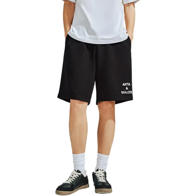 Anta x HAIBAOKANKAN,LIANMINGKUAN Life Collection Casual Shorts Men's Basic Black-1