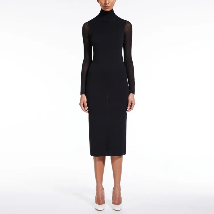 MaxMara Long-Sleeved Dresses Women's Black-1