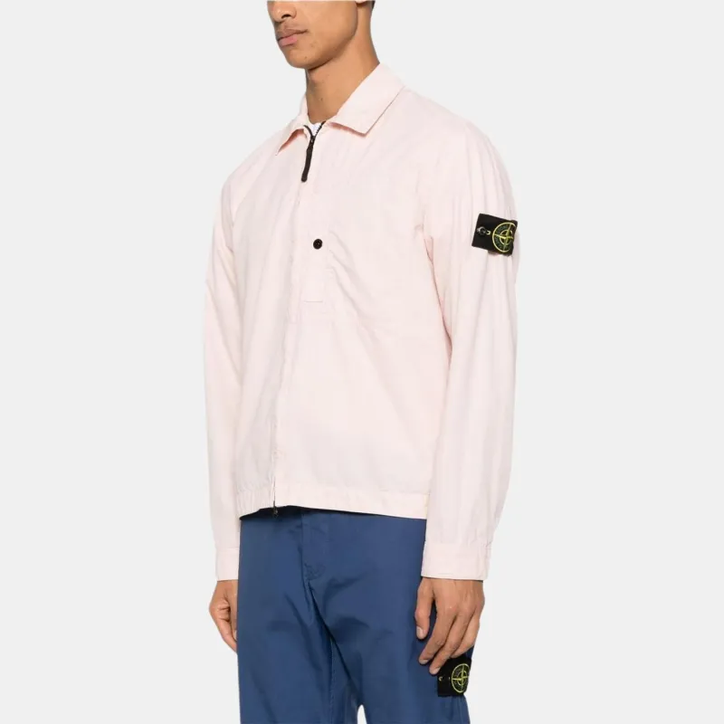 STONE ISLAND Compass Patch Zip Up Shirt Jacket-1