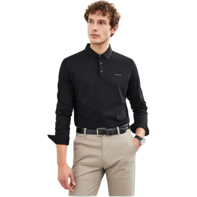SEPTWOLVES Polo Shirt Men's Black-3