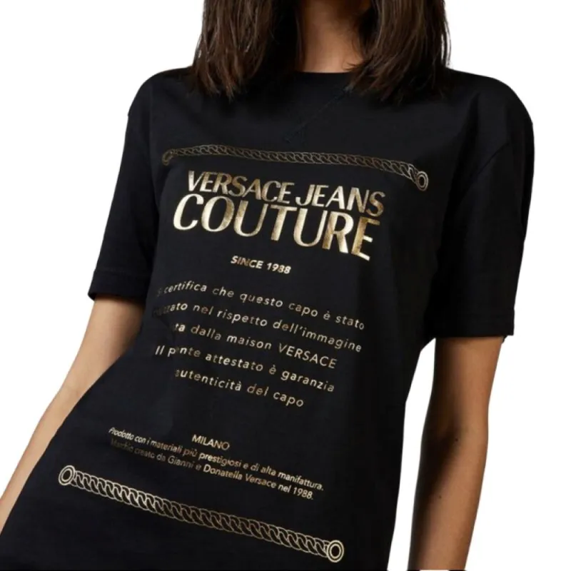 VERSACE SS23 T Shirt Women's Black Gold-4