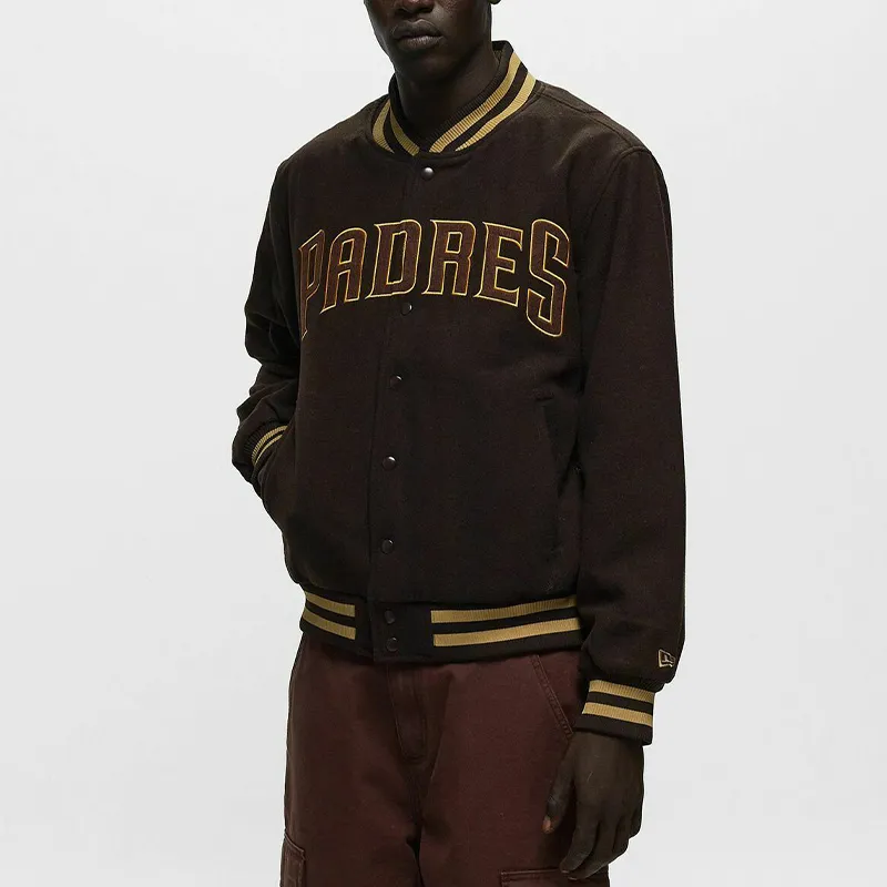 New Era Baseball Jacket Men's Brown-2