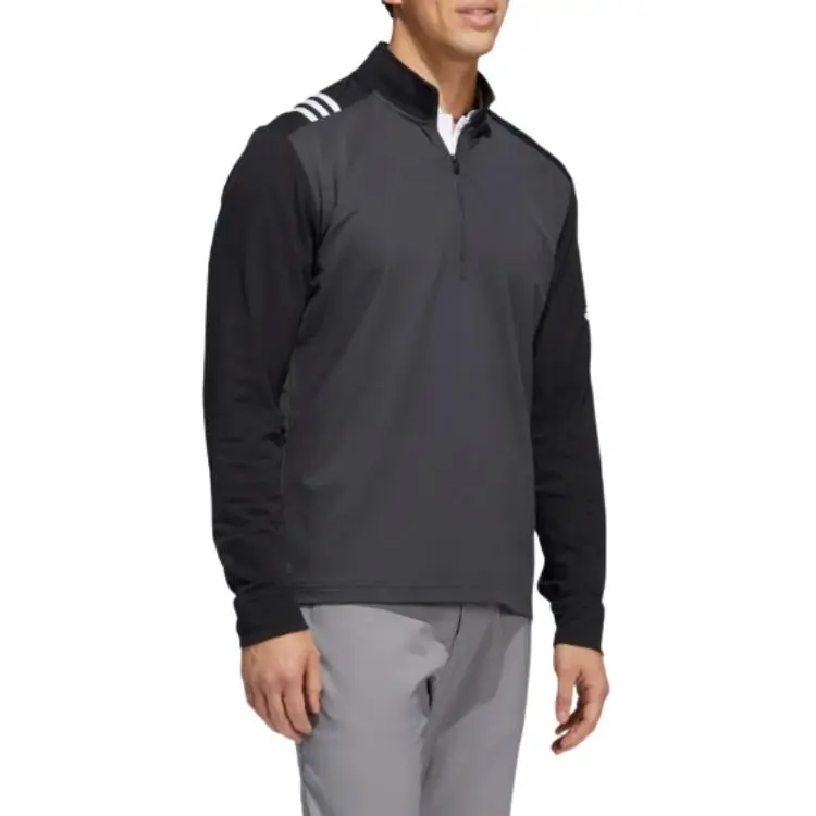 Adidas Advantage Half-Zip Golf Pullover Sweatshirt Men's Black-2