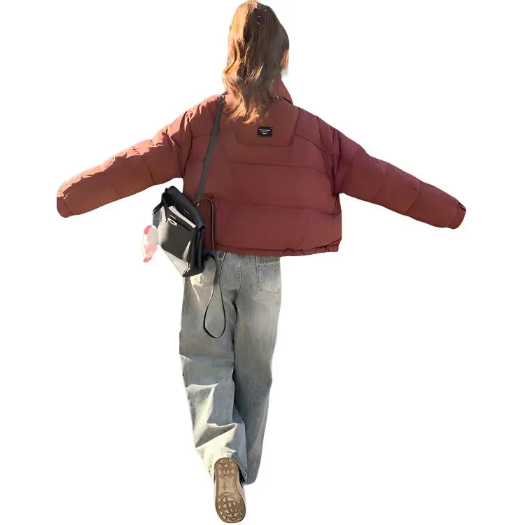 Flowers In Water Puffer Jacket Women's-1