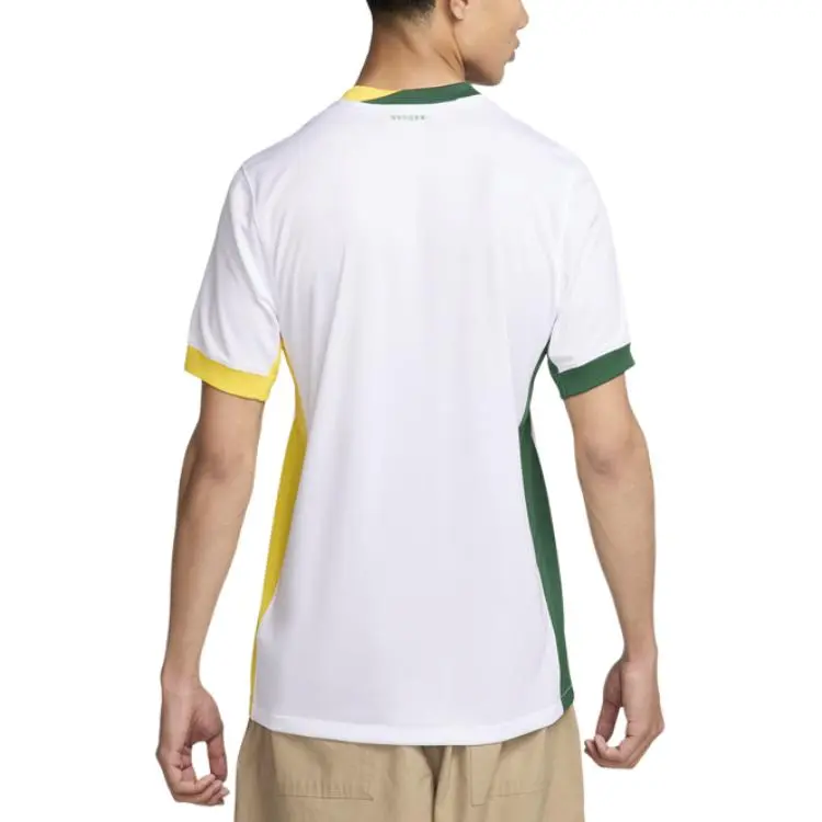 Nike Dri-Fit Soccer Jerseys Men's White/Canyon Green/Travel Yellow/Canyon Green-1