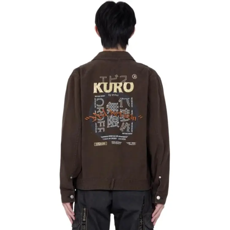 EVISU Denim Jacket Men's Dark Charcoal-2